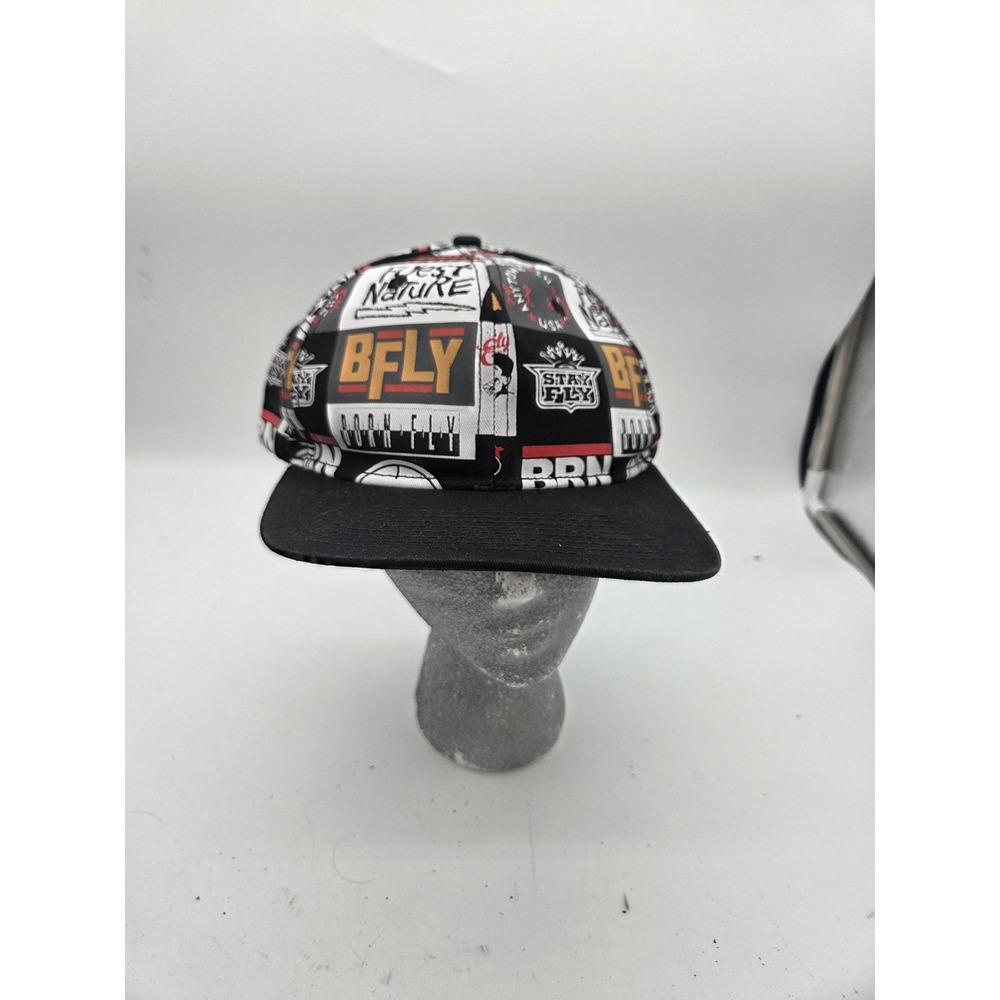 Born Fly Hat Cap Snap Back Black White Graphic BFLY Flyest By Nature Mens‎ Urban